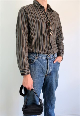 STRIPED BUTTON-UP