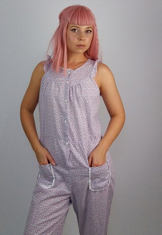 VINTAGE 80'S PYJAMA JUMPSUIT