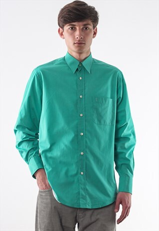 VINTAGE YVES SAINT LAURENT 90S GREEN LONG SLEEVE