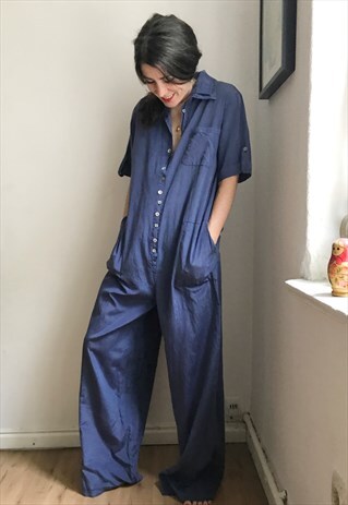 VINTAGE BLUE OVERALL JUMPSUIT