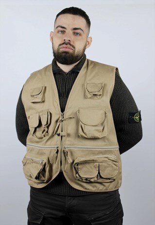 VINTAGE MILITARY TROPICAL M-95 GILLET MULTI POCKET