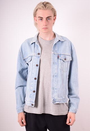 LEVI'S MENS VINTAGE DENIM JACKET SMALL BLUE 90S