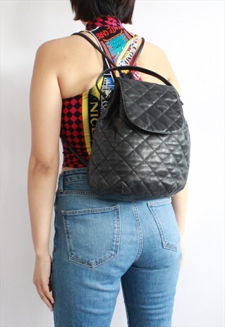 VINTAGE LEATHER MINI WORN BACK PACK