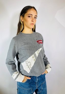 Vintage Size Small Levis Rework Sweatshirt in Grey