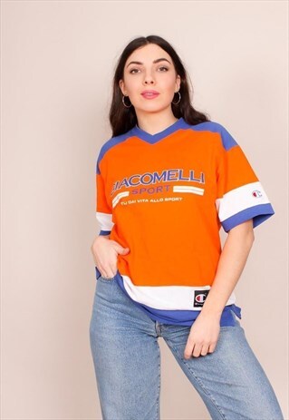 VINTAGE 90S ORANGE CHAMPION T-SHIRT