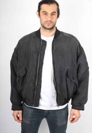 VINTAGE SILK BOMBER JACKET ASM792