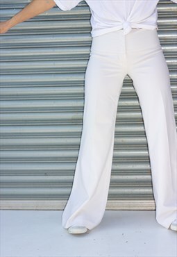 Vintage 90's Wide Leg Flare Beige Kookai Trousers