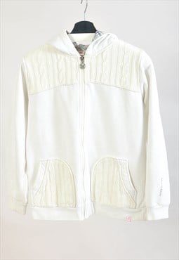 Vintage 00s track hoodie jacket in white