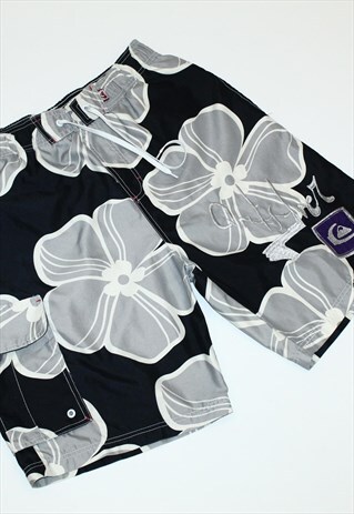 VINTAGE QUIKSILVER SURF STYLE FLORAL SHORTS