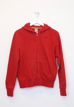 Vintage Nike full zip hoodie in red. Best fits M