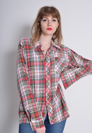 VINTAGE 90'S CHECK FLANNEL SHIRT
