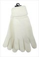 VINTAGE 80S DEADSTOCK WHITE KNIT SOLID BASIC MITTENS