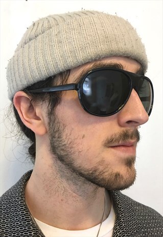 VINTAGE 90S BLACK AVIATOR SUNGLASSES