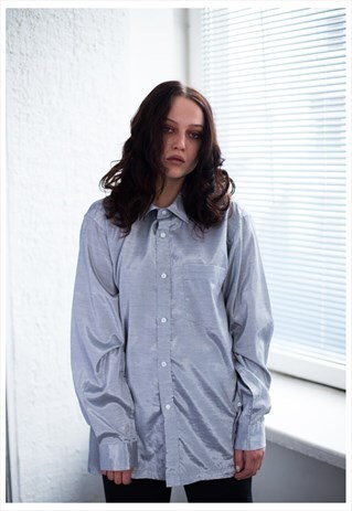 VINTAGE 90'S SILVER SHIMMERING SHIRT