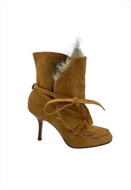 JLo Rare Vintage 2005 Suede Tan Ankle Boot