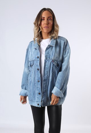 DENIM JACKET LEVIS OVERSIZED FITTED TIE DYE UK 22 (C5V)