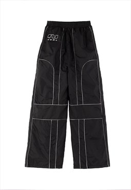 Nylon trousers black REFLECTIVE 3G