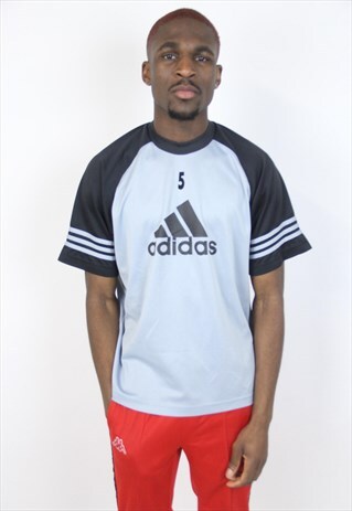 VINTAGE ADIDAS GREY SPORTS JERSEY