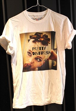 Pretty Disturbia Unisex Punk Graphic Band Style T-Shirt 