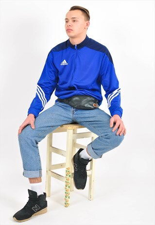 VINTAGE ADIDAS TRACK JACKET IN BLUE