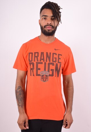 NIKE MENS VINTAGE T-SHIRT TOP LARGE ORANGE 90S