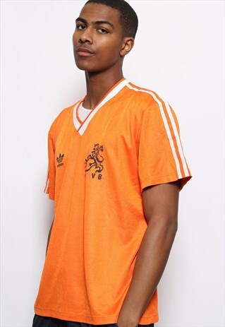 VINTAGE ADIDAS NETHERLANDS FOOTBALL SHIRT ORANGE