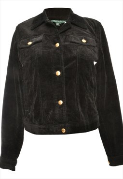 Vintage Ralph Lauren Black Classic Corduroy Jacket - XL