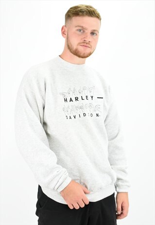 VINTAGE HARLEY DAVIDSON GREY SWEATSHIRT