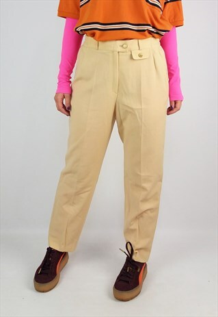 VINTAGE 80'S HIGH WAIST SOFT PEACH CARROT PANTS