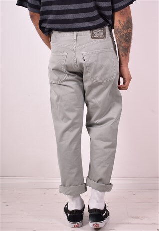 LEVI'S MENS VINTAGE JEANS W32 L28 GREY 90S