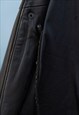 VINTAGE LEATHER JACKET CHEST POCKET IN BLACK M