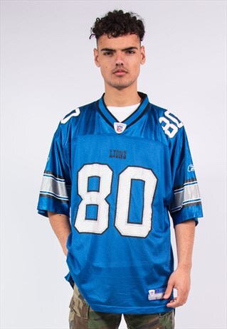 DETROIT LIONS NFL JERSEY AMERICAN FOOTBALL SHIRT