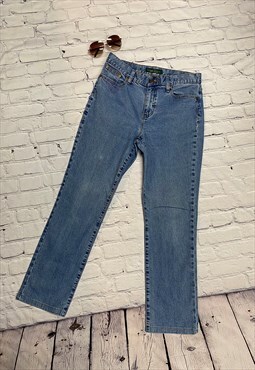 Blue Denim Ralph Lauren Straight Leg Jeans