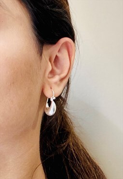 Silver Bold Hoop Earrings Extra Small 