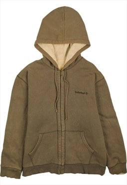 Vintage 90's Timberland Hoodie Heavyweight Full Zip Up Khaki