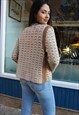 CROCHET CARDIGAN PALE BROWN