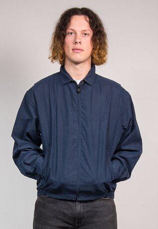 90'S VINTAGE NAVY BLUE NAUTICA BOMBER JACKET