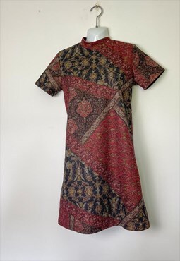 Vintage 1960s Retro Mod GoGo Mini Scooter Dress S
