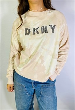 Vintage Size L DKNY Embroidered Sweatshirt In Pink