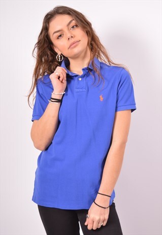 VINTAGE POLO RALPH LAUREN POLO SHIRT BLUE