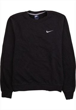 Vintage 90's Nike Sweatshirt Swoosh Crew Neck Black Small