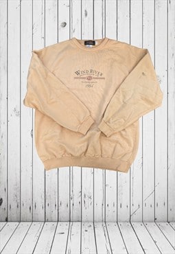 vintage XL yellow wind river sweatshirt 