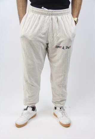 VINTAGE GREY SPORTS AND FUN JOGGER BOTTOMS