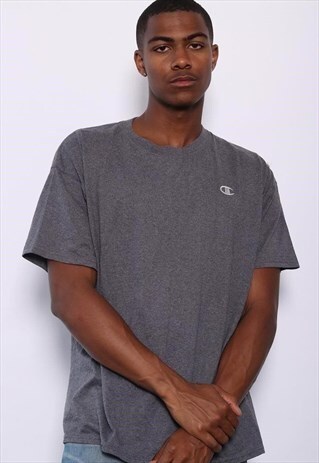 VINTAGE CHAMPION LOGO T-SHIRT GREY
