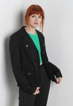 Vintage GUESS Y2K Blazer Jacket Black