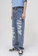 KALODIS STRAIGHT CASUAL RIPPED JEANS