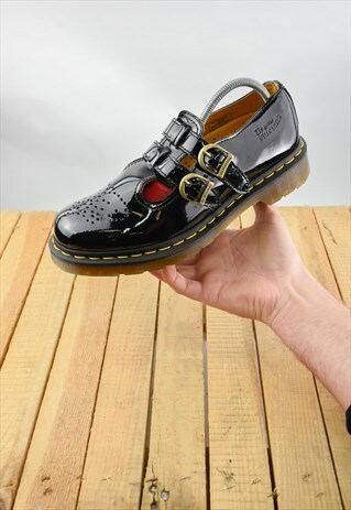 VINTAGE DR MARTEN SHINY BLACK DOLL SHOES