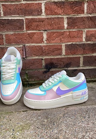NIKE PANEL CUSTOM AIR FORCE 1 SHADOWS - CREAM PASTEL