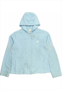 Vintage 90's Adidas Hoodie Spellout Zip Up Fleece