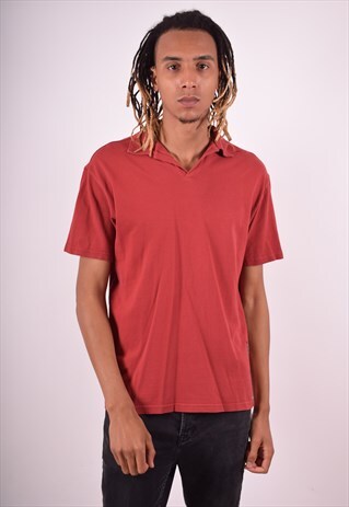 GIANFRANCO FERRE MENS VINTAGE POLO SHIRT MEDIUM MAROON 90S